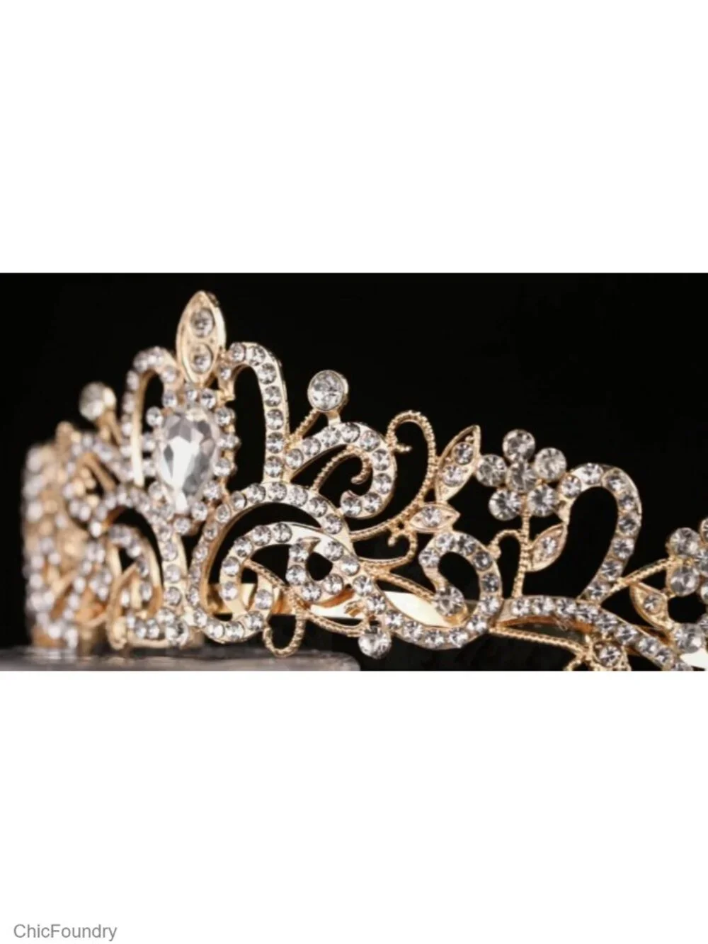 Crystal Tiara Crown for Women Girls Princess Elegant Headpiece with Combs